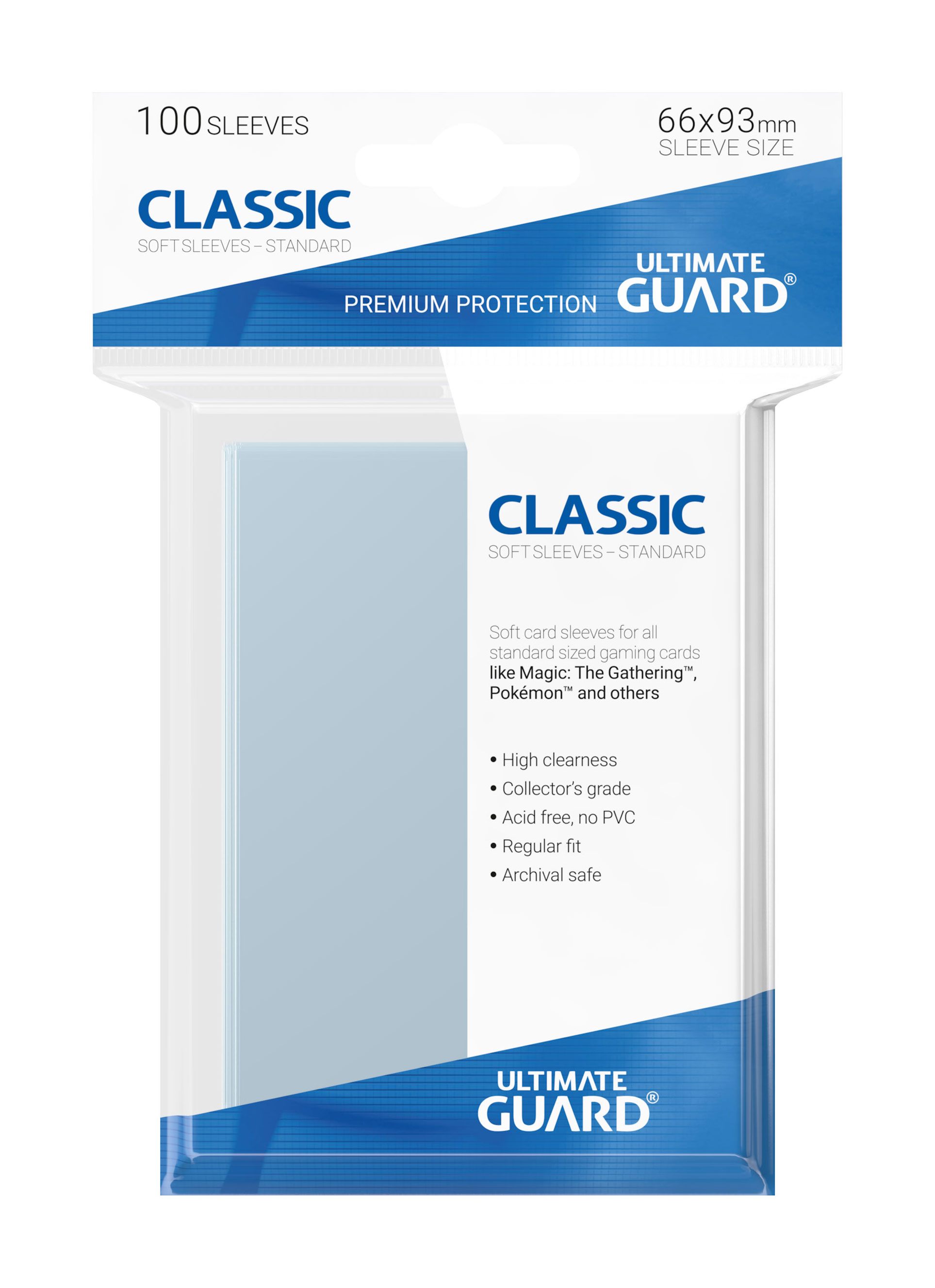Ultimate Guard Classic Soft Sleeves Standard Size Transparent (100